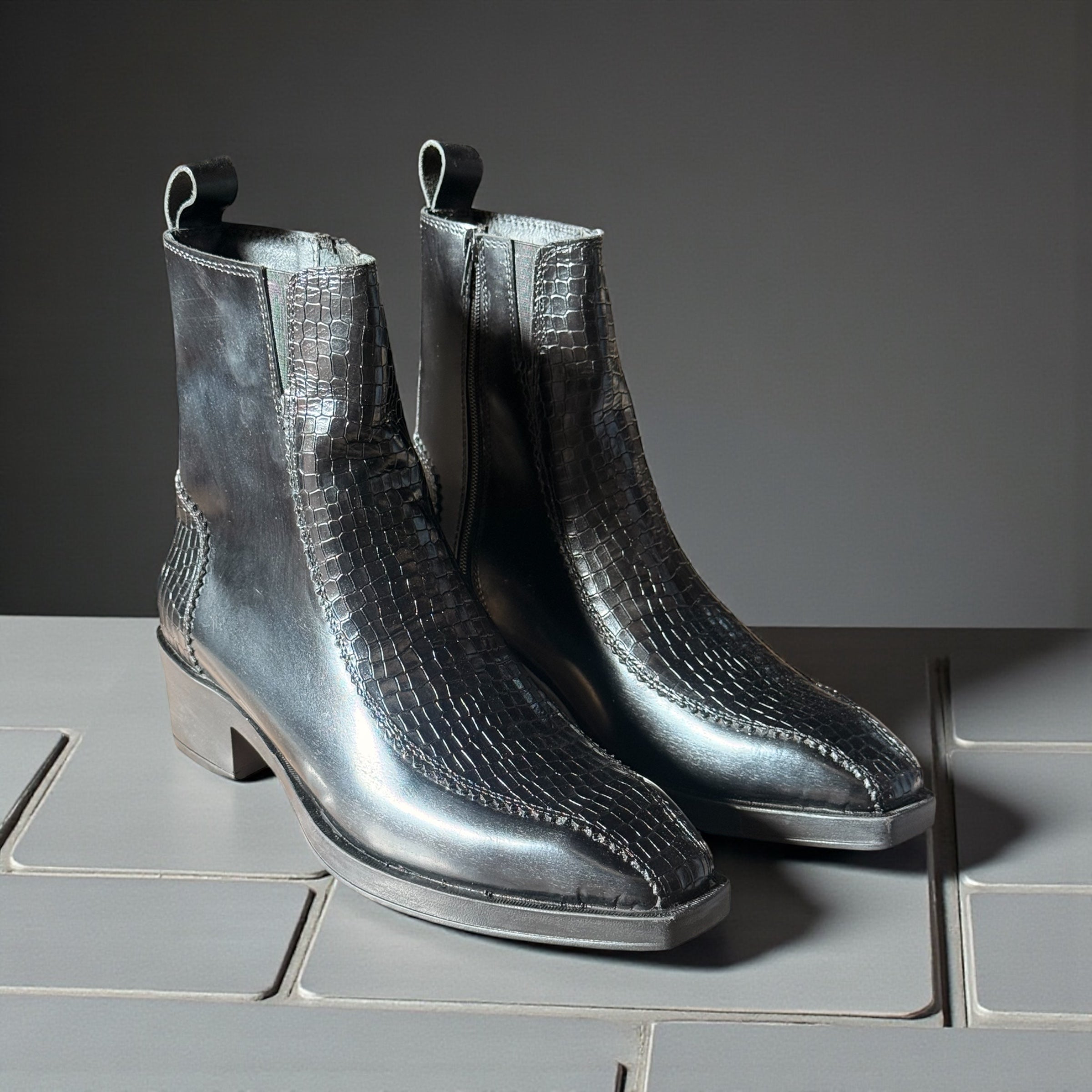 Phantom Black - Premium Long Chelsea Boots