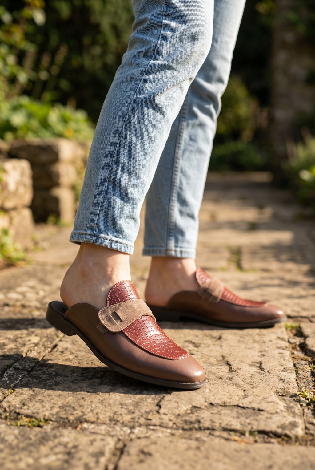 Lucento Cherry - Premium Patent Detail Mule