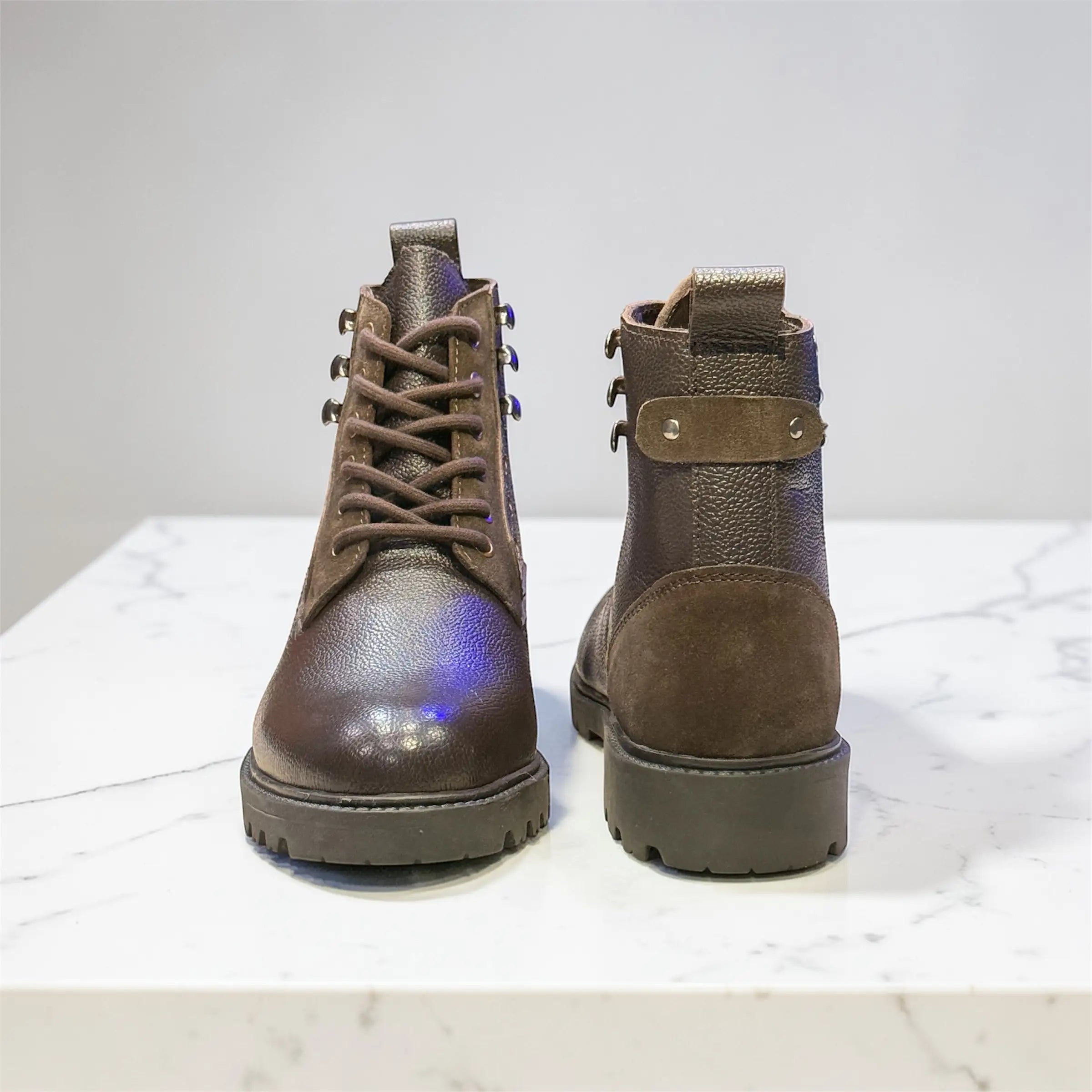 Vanguard brown - Premium Leather Lace Up Boots