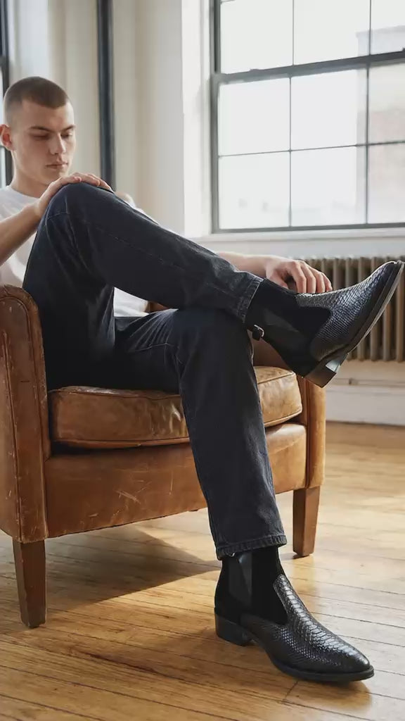 Verola black - Premium Teaxtured Chelsea Boots